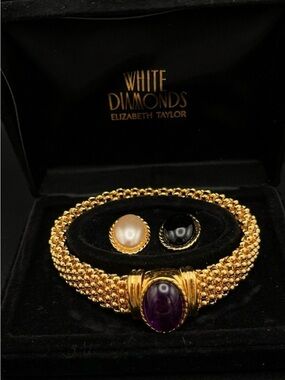 #240 Vintage Elizabeth Taylor White Diamonds 
Mesh Interchangeable Bracelet